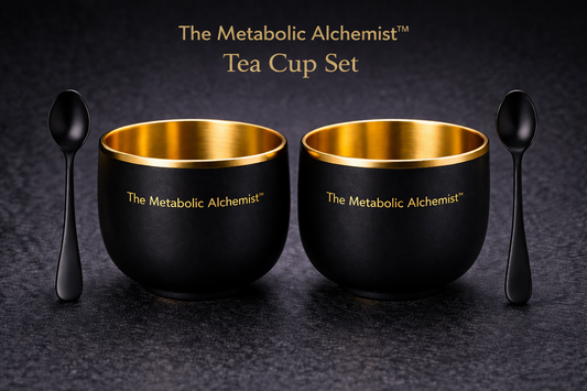 Metabolic Alchemist™ Premium Tea Cup Set — Obsidian Gold Core Edition