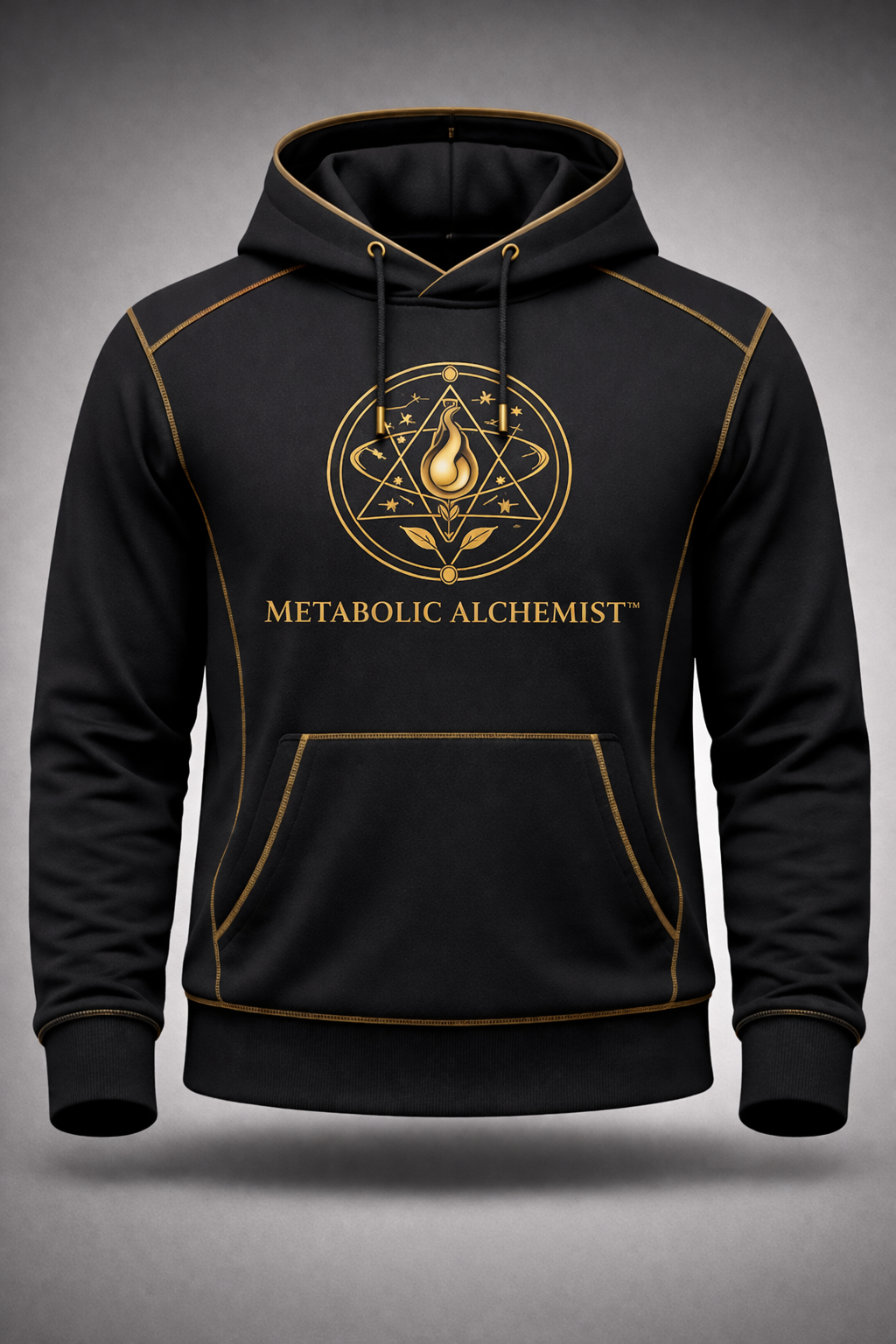 Metabolic Alchemist™ Premium Double Cross-Stitched Performance Hoodie — Large Logo Edition