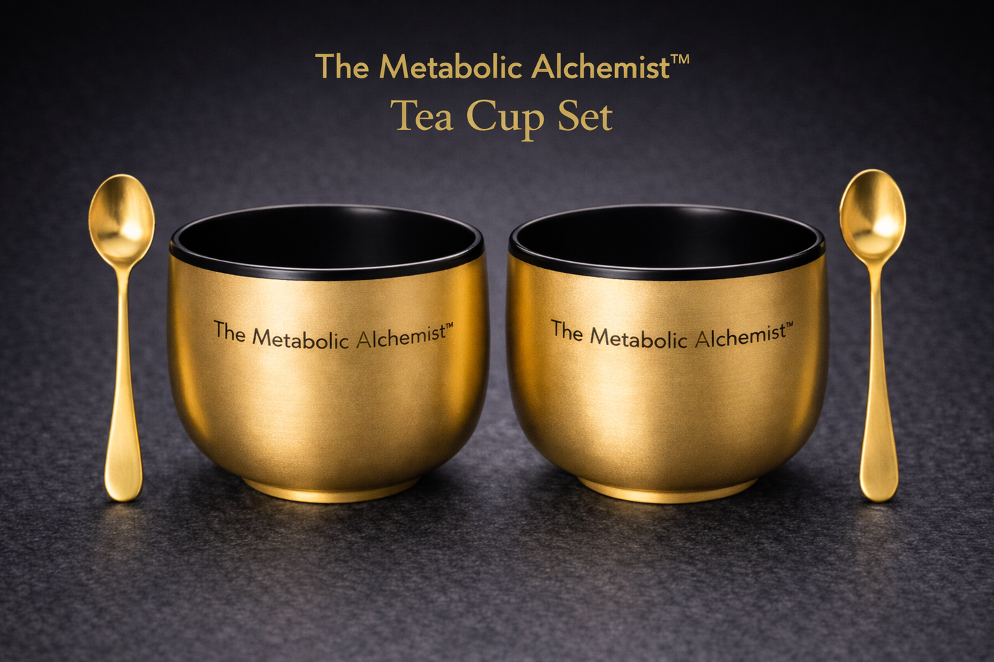 Metabolic Alchemist™ Premium Tea Cup Set — Obsidian Core Edition