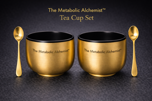 Metabolic Alchemist™ Premium Tea Cup Set — Obsidian Core Edition
