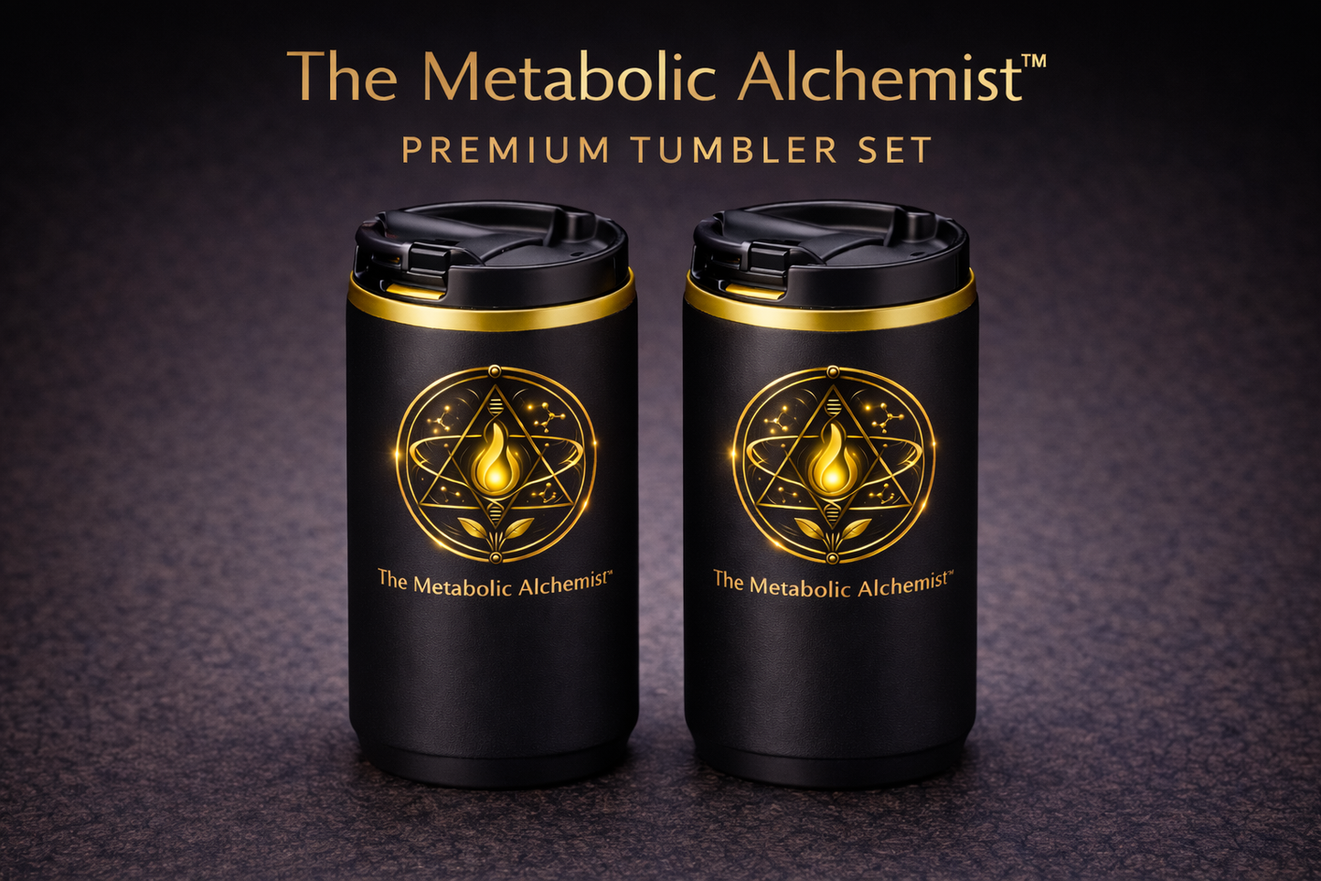 Metabolic Alchemist™ Premium Insulated Tumbler Set — Obsidian Performance Edition