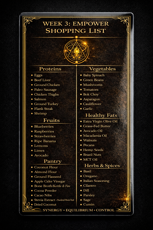Week 3 — Stabilize™ | Shopping List & Cost Analysis